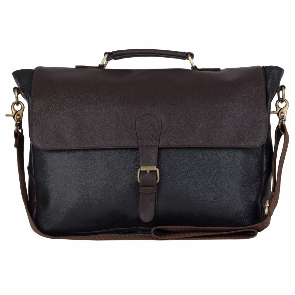 Joes The House Of Tara Leather Black-Brown Laptop Briefcase - Ana Görsel