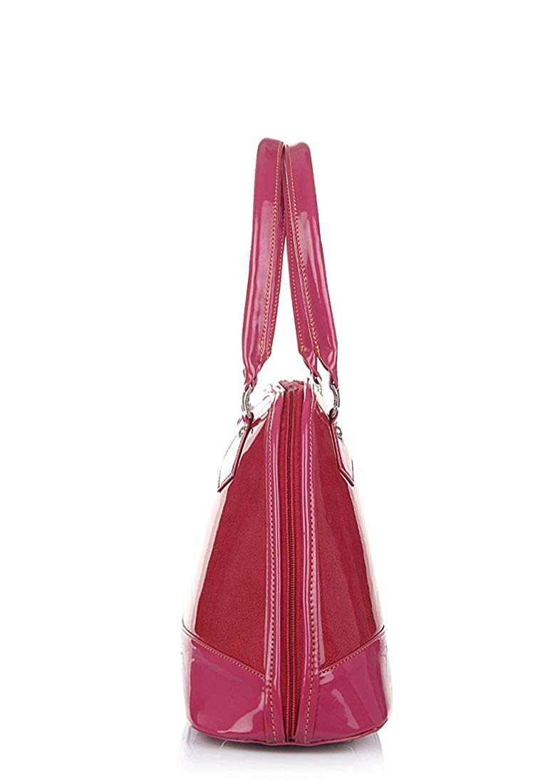 Women's Pink Handbag - Yan Görünüm