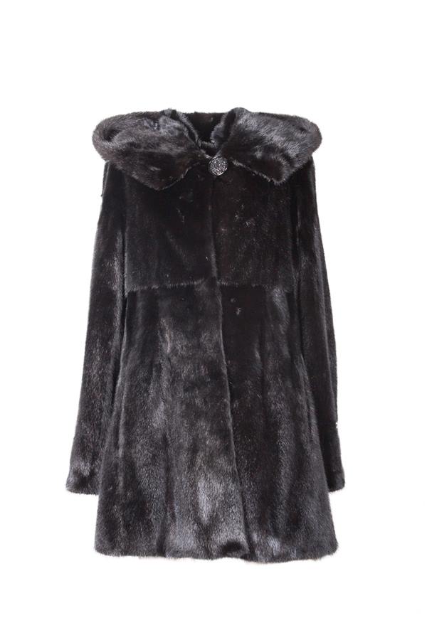 Women's Black Natural Mink Fur - Ana Görsel