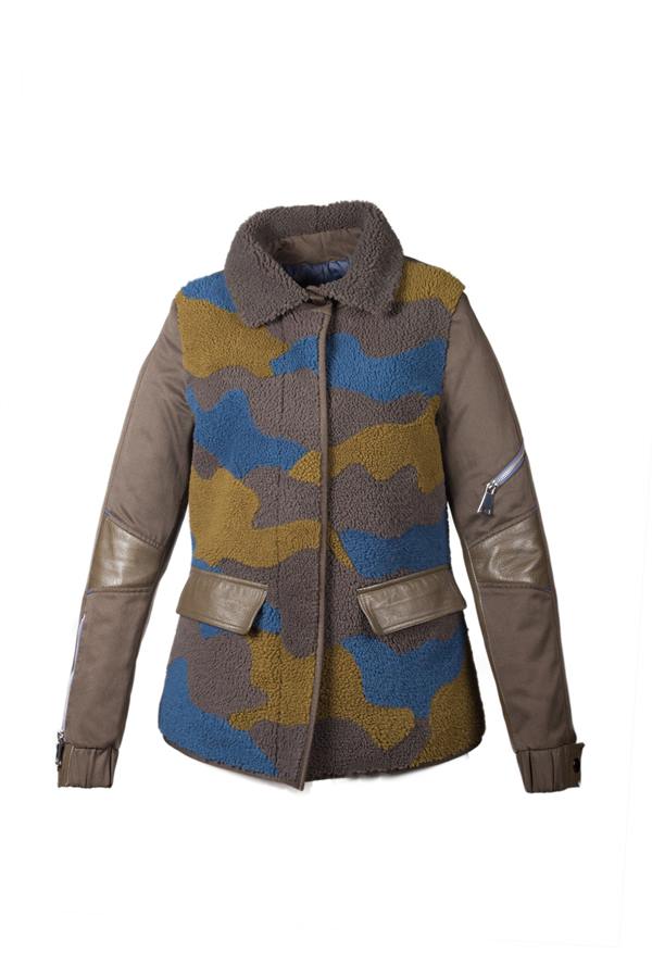 Women's Long Lambskin Shearling Leather Jacket - Ana Görsel